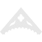 Ekena Millwork Pitch Wellington Architectural Grade PVC Gable Pediment, 72"W x 42"H x 1"P (14/12) GPP072X042X100WEL - alternate 3